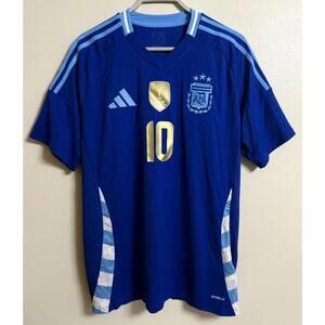 Adidas Argentina Messi 10 Soccer Jersey Shirt Blue XL AEROREADY New